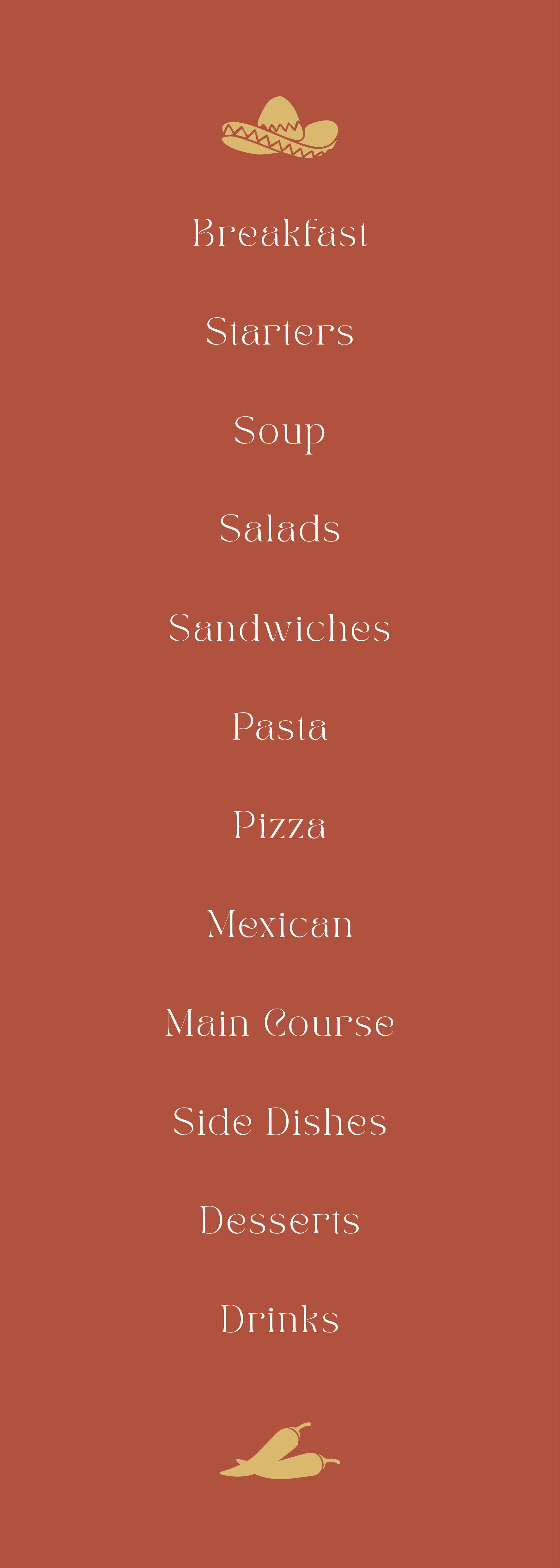 Caliente Cafe menu page 2