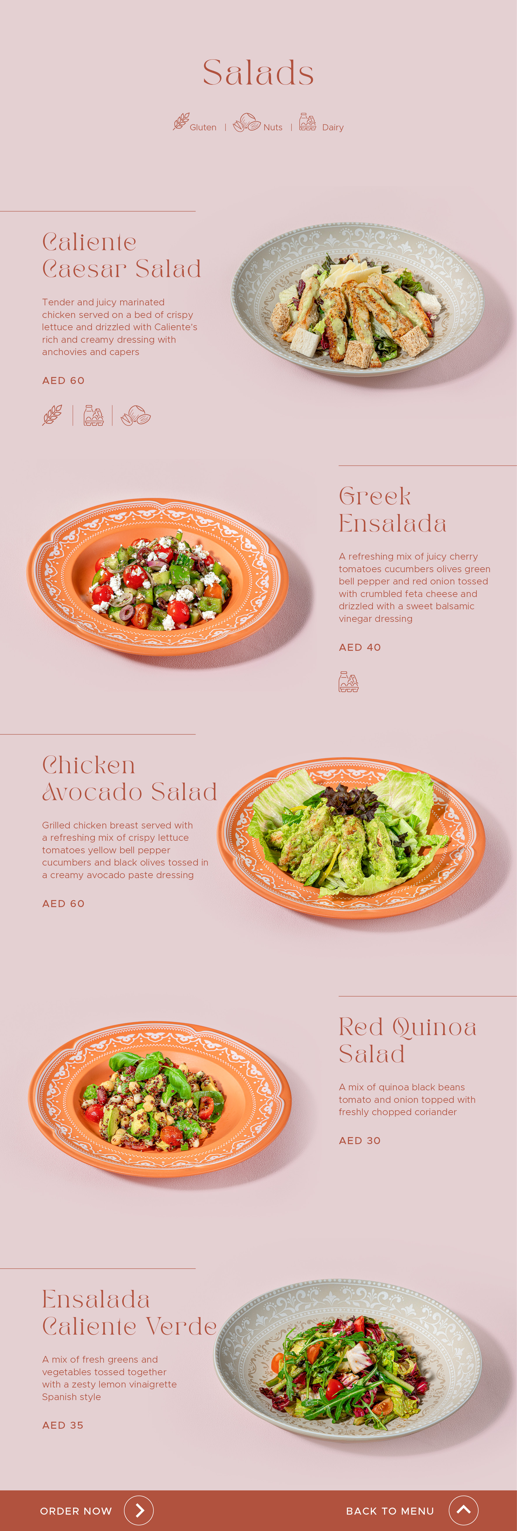 Caliente Cafe menu page 6