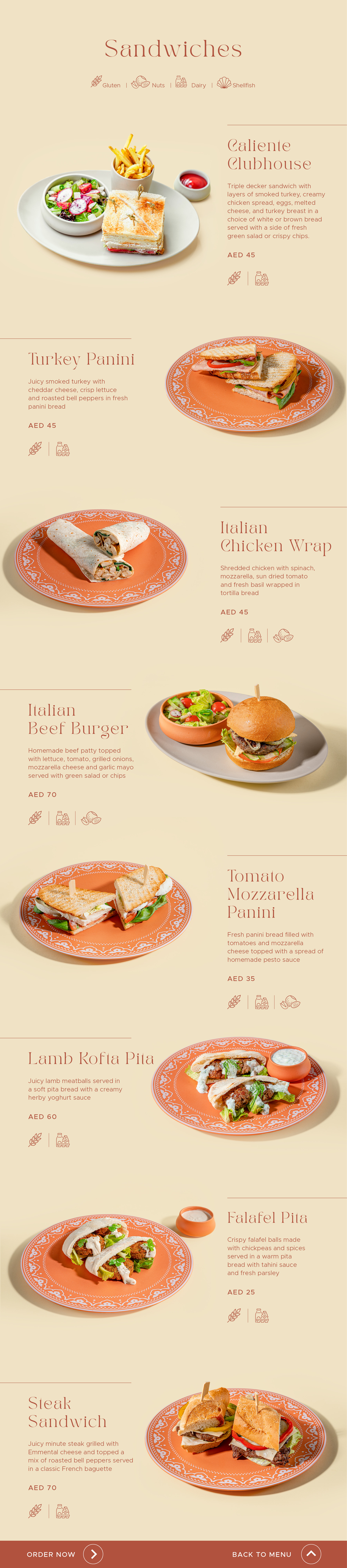 Caliente Cafe menu page 7
