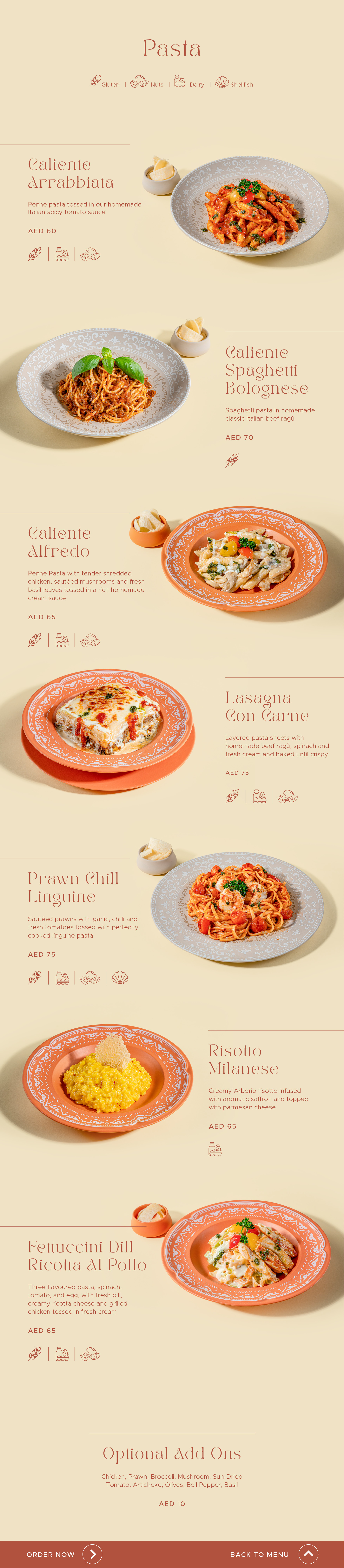 Caliente Cafe menu page 8